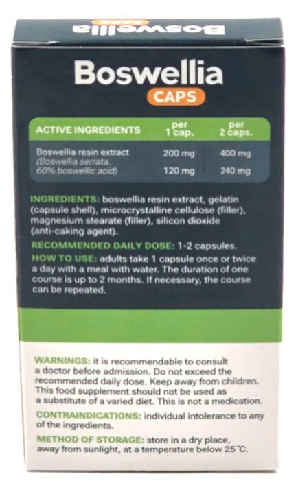 Kasutusjuhend Boswellia